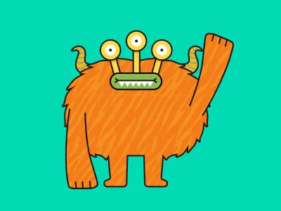 Monsticky Orange Monster app halloween joyflap kids monster monsticky orange