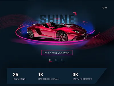 Car Service - Website car design dubai trendy ui ux web design