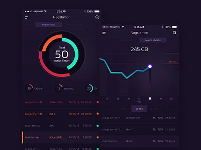 Daily UI 05 // Host Statistic Service dashboard design hosting minimalist services statistic ui