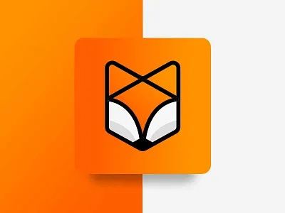Icon design animal design fox icon illustration line logo orange vector