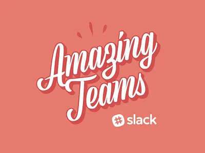 Amazing Teams Logo 3d colour logo script type typography