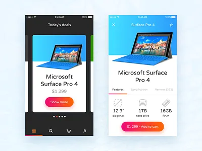 E-commerce Today's deals shot android app application buy deals ecommerce ios mobile sell shop surface
