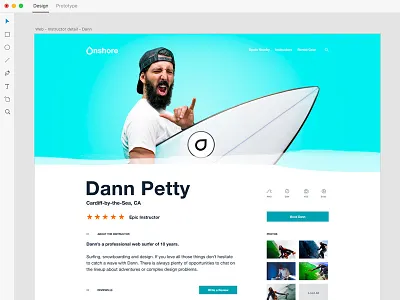 Onshore — Photography adobe app interface photography sony surf website xd
