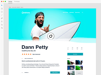 Onshore — Photography adobe app interface photography sony surf website xd