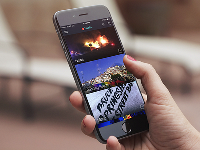 Banjo App Homescreen app banjo ios ui ux
