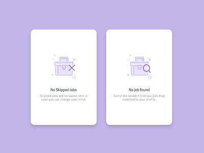 Empty State: Jobinder app askdziner creative dribbble shot empty empty state error illustration ios job