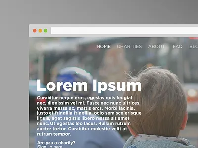 Charity Donation Homepage app charity donations home landing