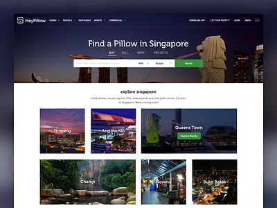 Heypillow business design flat design landing property real estate user interface web web design