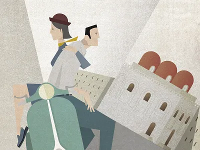 Rizzo Manufacture Studio couple handmade illustration people shoes sicily texture