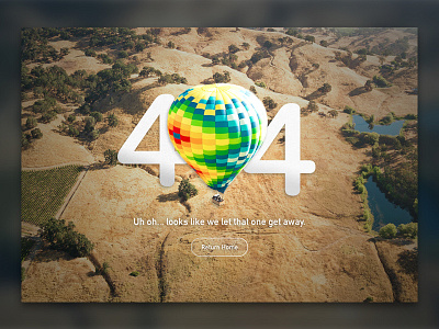 Daily UI #8 – 404 404 balloon daily ui error page hot air ui