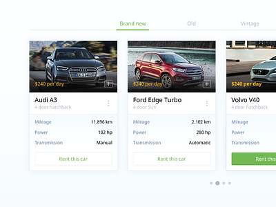 Car rental module atomic design car car rental gradients rent slider