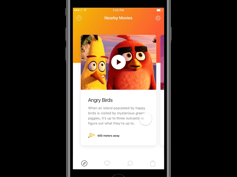 Movie Finder Onboarding animation animations cinema example framer framerjs ios movie movies onboarding parallax