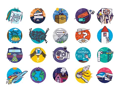 Popular Mechanics design great unknowns icon illustration internet magazine popular mechanics spot spot illustration