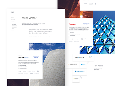 More XWP cards focus lab grid typography website