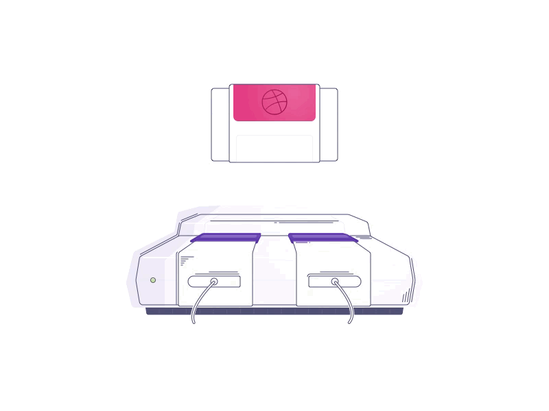 Restarting Dribbble animation games illustration nintendo snes vector videogames