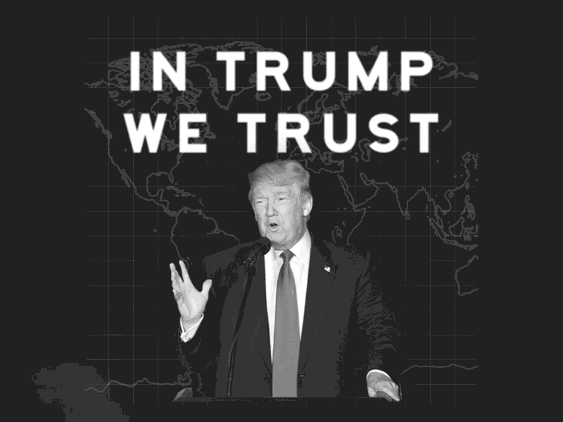 In Trump We Fear america bombs elections fear glitch lasers noise nukes president trump trust vintage