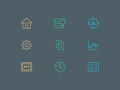 Burgess Navigation Icons analytics app branding co motion database design healthcare icons navigation network