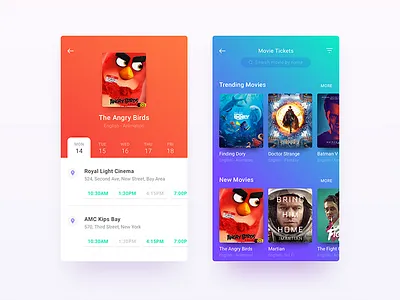 Purchase Movie Tickets android booking credit ecommerce flat ios movie payment ticket