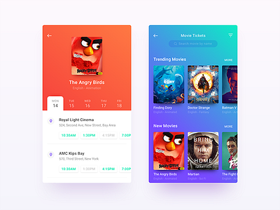 Purchase Movie Tickets android booking credit ecommerce flat ios movie payment ticket