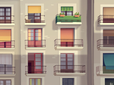 Balconies background balconies colors italy sun sunlight windows
