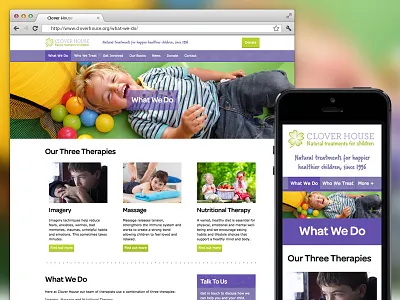 Clover House Charity Website charity children design website