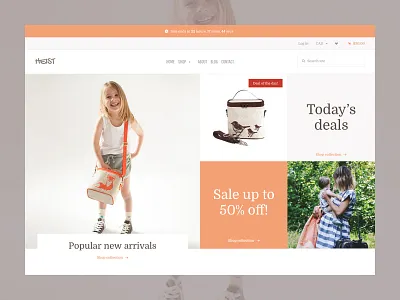 Grid homepage layout bold clean grid homepage interface layout modern theme ui web