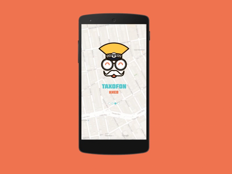 Taxofon android animation app design gif interaction mobile motion principle ui ux