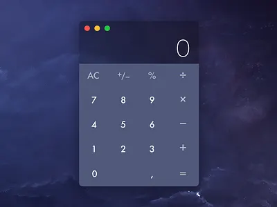 Dark Calculator UI app apple calculator daily ui dailyui design ios iphone mac mockup psd ui
