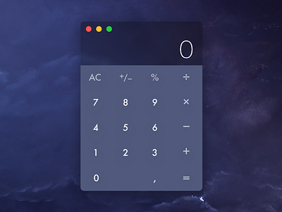 Dark Calculator UI app apple calculator daily ui dailyui design ios iphone mac mockup psd ui