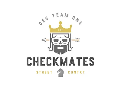 Checkmates Logo agile team chess crown dev team illustration king logo logo design skull streetcontxt