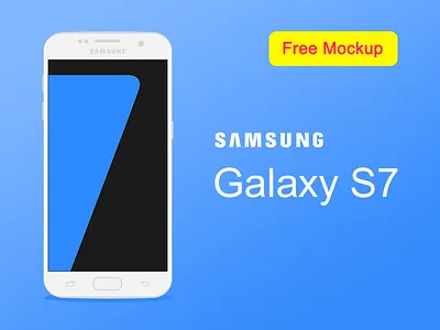 Samsung Galaxy S7 Flat Mockup Free app blue branding design flat graphiс logo mobile samsung ui ux vector