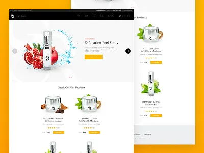 Simple Beauty Ecommerce Homepage WIP clean ecommerce flat homepage modern online store product shop store web web design