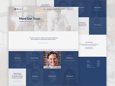 PA Group Website Redesign ui web website