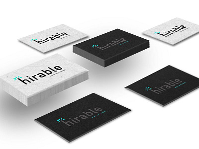 Hirable - Branding black branding business cards coffee mug lavender logo photoshop white
