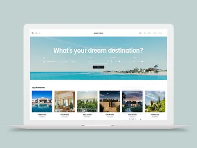 Monte Carlo appartment booking clean creative elegant flat interface luxury modern rent villa wordpress