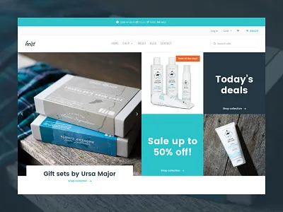 Header UI bold clean ecommerce interface modern simple theme ui