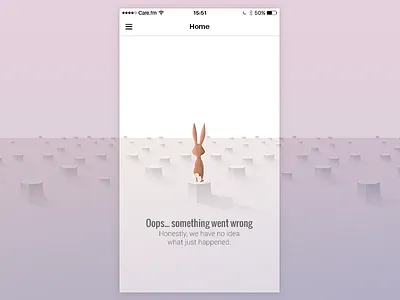 Care.fm: Server error app design desing empty illustration mobile screen state