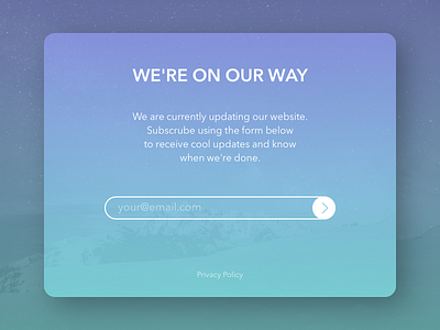 Subscribe - Daily UI 026 construction dailyui download email form free list mailing submit subscribe website wip