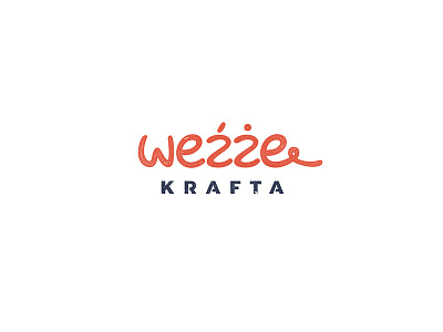 Weźże Krafta Pub - Logo beer craft custom font handwritten letters logo oldschool vintage