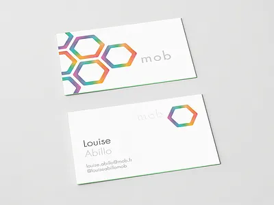 Business card & logotype brand branding business cards color corporate geometric graphic hexagon logo logotype mockup print