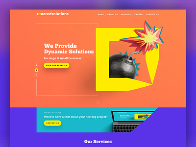 Squaredsol.com agency designer inspiration karachi landing muzli pakistan ui ux web design