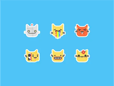 Kittimoji cat emoji emotions expressions faces imessage ios kitten kittimoji kitty stickers