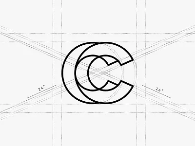 Collide Pt. 1 c grid guidelines icon letter lined lines logo mark monogram process typography