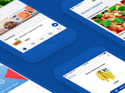 Groceries application animation app application food groceries interaction ios mobile shopping ui