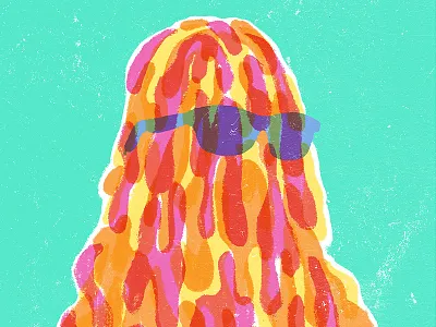 Hot Mess art drawing melting man print