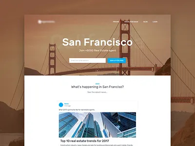 Real Estate Network - 🌉 feed homepage landing network real estate san francisco sketch website