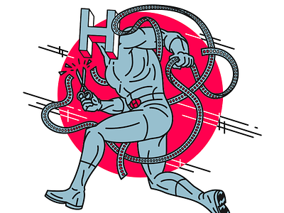 KILLED: Hero Post T-shirt editor film hero illustration killed post superhero