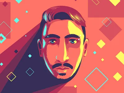 it's me face illustration pop retro vintage