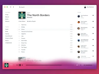 Daily UI #9 – Music Player app daily ui desktop app music player ui