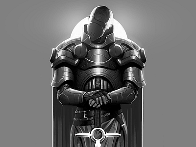 General Moon sketch art character concept design digital dimz fantasy general illustration knight moon painting